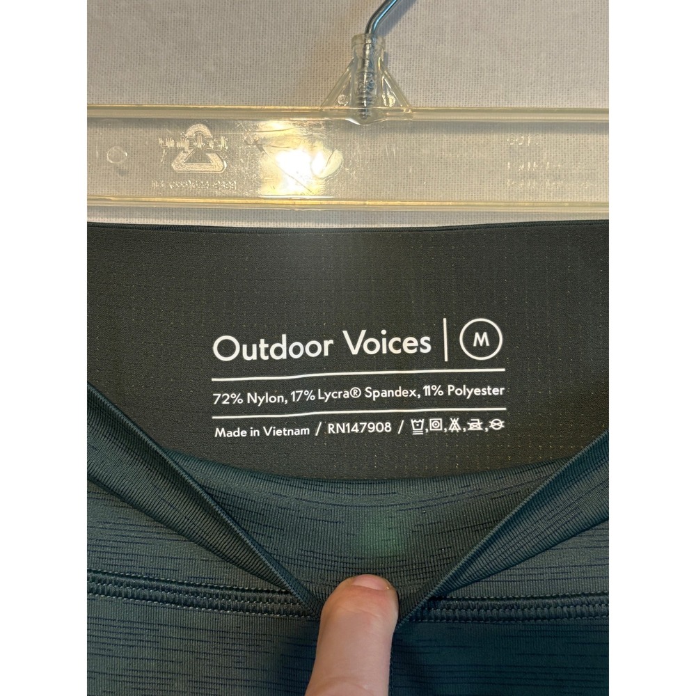 Outdoor Voices TechSweat 7/8 Leggings Green Heathered High Rise RN147908 Women M - Picture 5 of 9